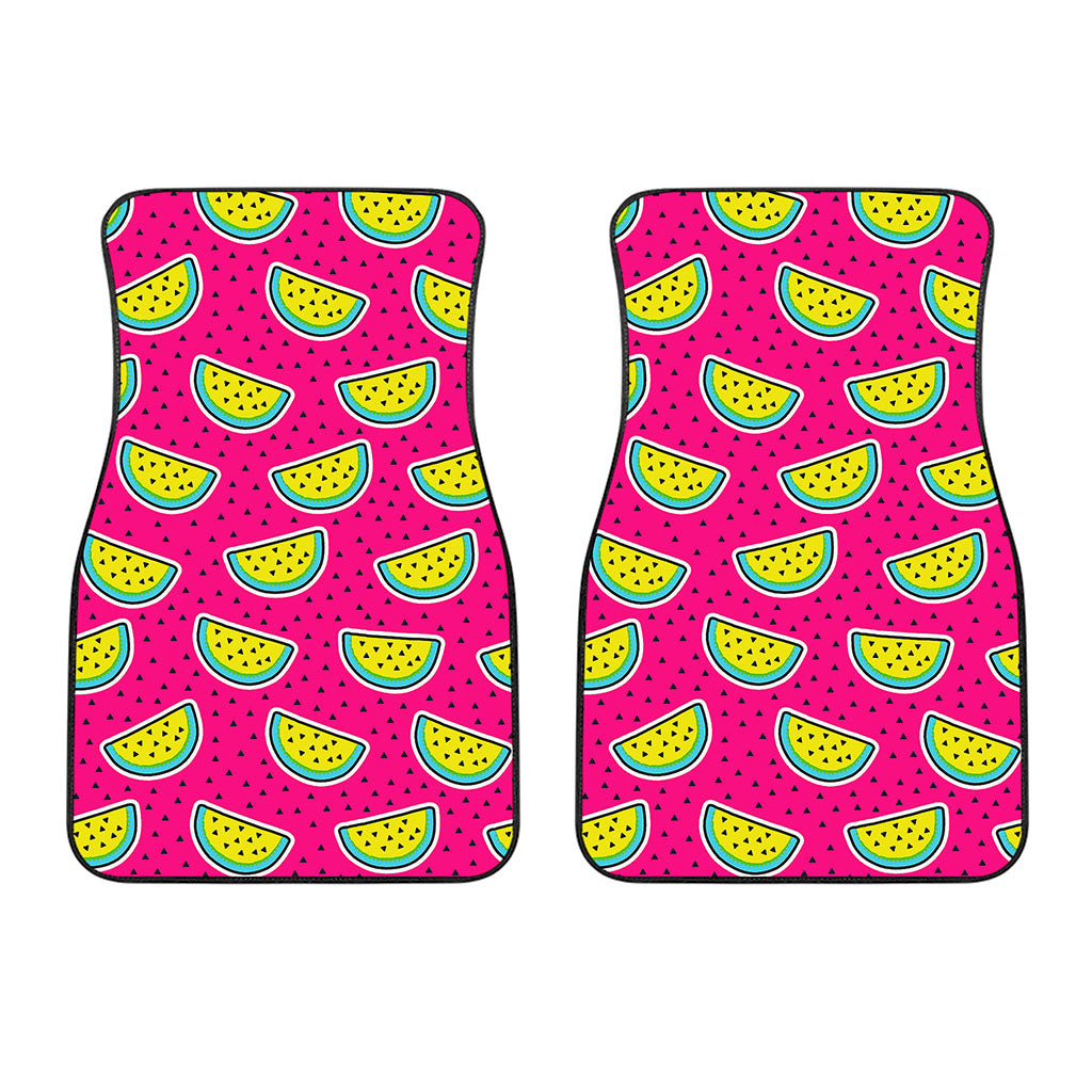 Purple Fancy Watermelon Pattern Print Front Car Floor Mats