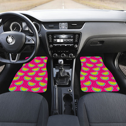Purple Fancy Watermelon Pattern Print Front Car Floor Mats