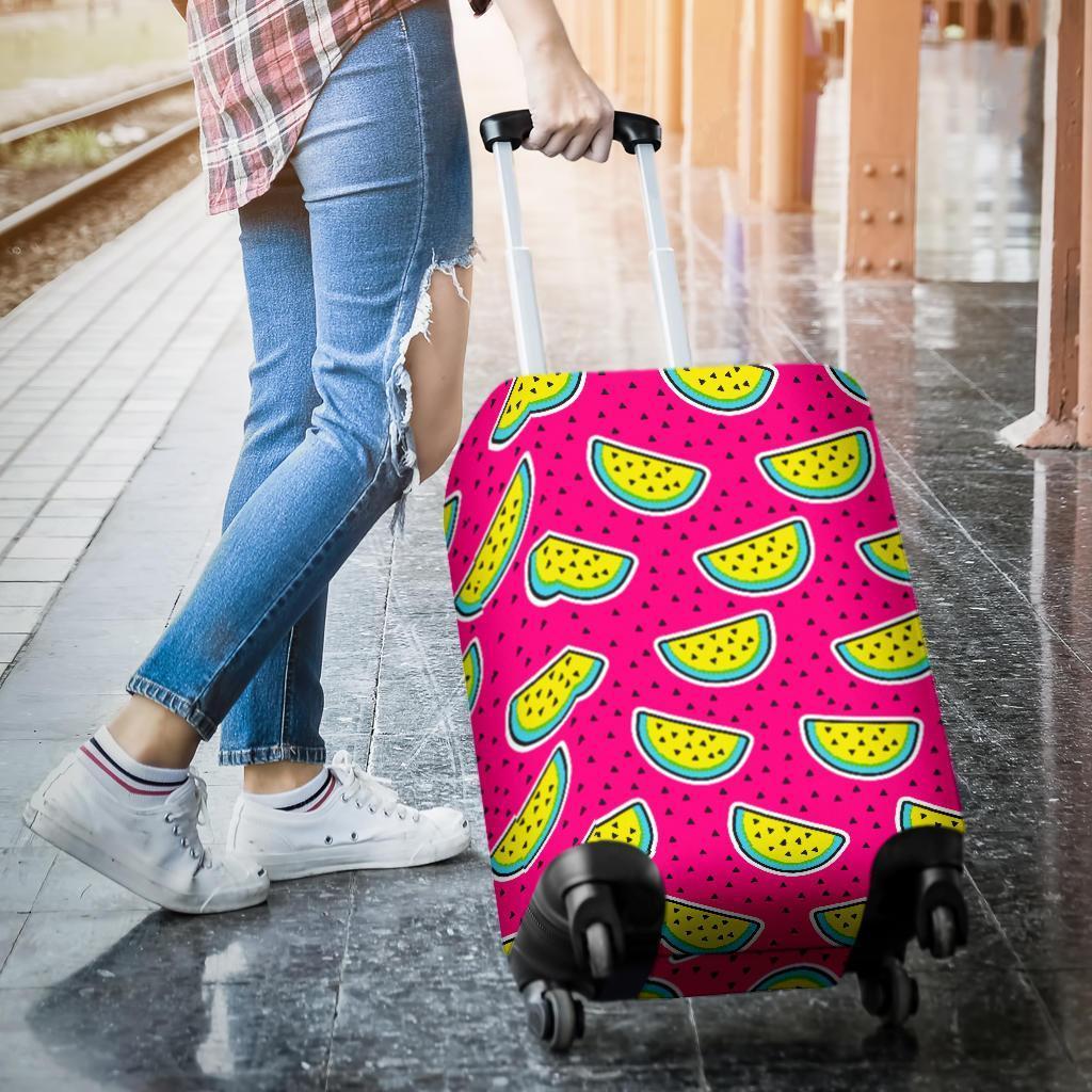 Purple Fancy Watermelon Pattern Print Luggage Cover GearFrost