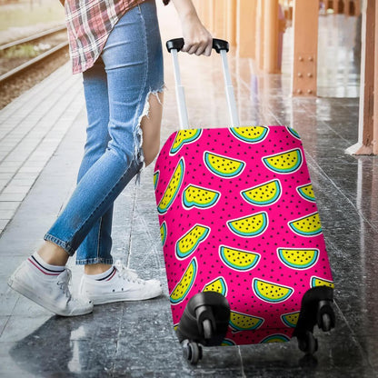 Purple Fancy Watermelon Pattern Print Luggage Cover GearFrost