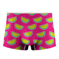 Purple Fancy Watermelon Pattern Print Men's Boxer Briefs