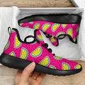 Purple Fancy Watermelon Pattern Print Mesh Knit Shoes