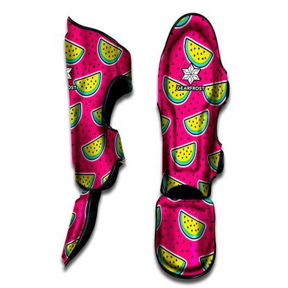 Purple Fancy Watermelon Pattern Print Muay Thai Shin Guard