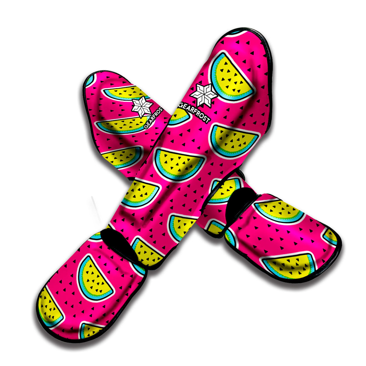 Purple Fancy Watermelon Pattern Print Muay Thai Shin Guard