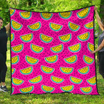 Purple Fancy Watermelon Pattern Print Quilt