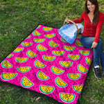 Purple Fancy Watermelon Pattern Print Quilt