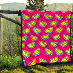 Purple Fancy Watermelon Pattern Print Quilt