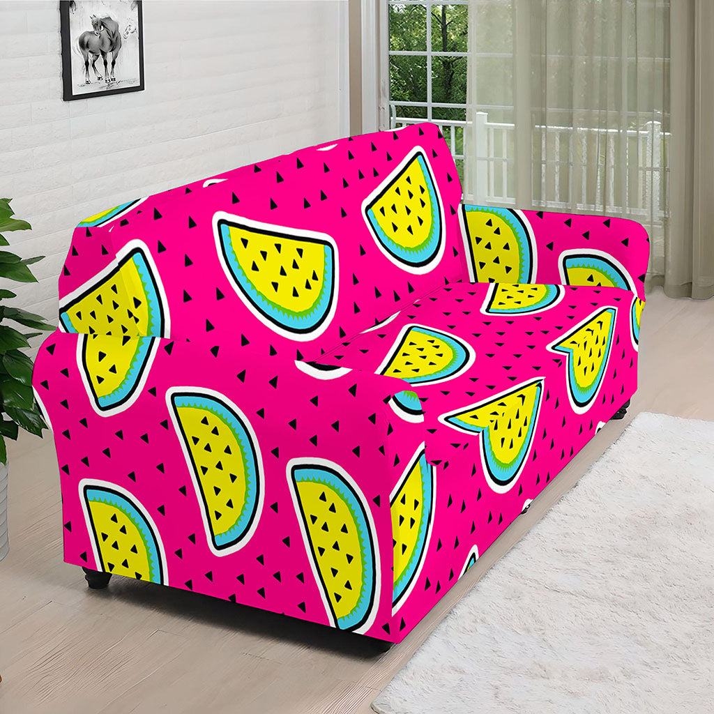 Purple Fancy Watermelon Pattern Print Sofa Cover