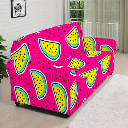Purple Fancy Watermelon Pattern Print Sofa Cover