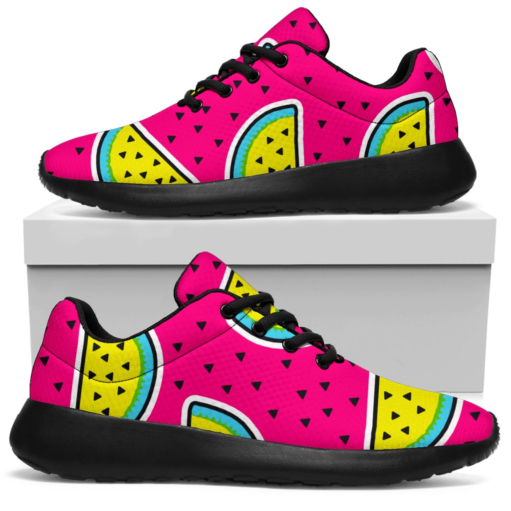 Purple Fancy Watermelon Pattern Print Sport Shoes GearFrost