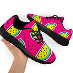 Purple Fancy Watermelon Pattern Print Sport Shoes GearFrost