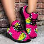 Purple Fancy Watermelon Pattern Print Sport Shoes GearFrost