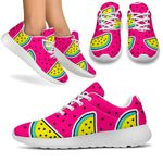 Purple Fancy Watermelon Pattern Print Sport Shoes GearFrost