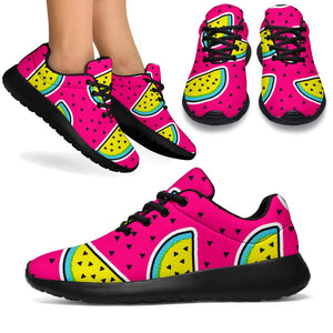 Purple Fancy Watermelon Pattern Print Sport Shoes GearFrost