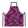 Purple Floral Flower Pattern Print Apron