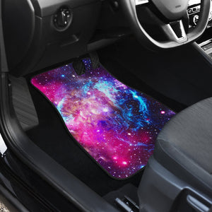 Purple Galaxy Space Blue Stardust Print Front Car Floor Mats GearFrost