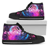 Purple Galaxy Space Blue Stardust Print Men's High Top Shoes GearFrost