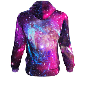 Purple Galaxy Space Blue Stardust Print Unisex Pullover Hoodie GearFrost