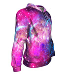 Purple Galaxy Space Blue Stardust Print Unisex Pullover Hoodie GearFrost