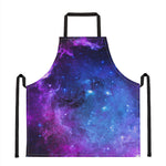 Purple Galaxy Space Blue Starfield Print Apron