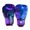 Purple Galaxy Space Blue Starfield Print Boxing Gloves