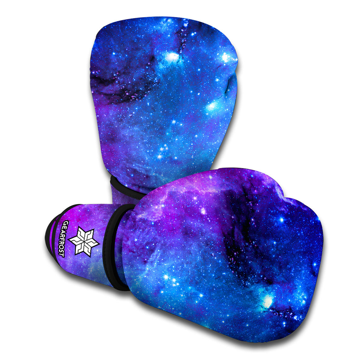 Purple Galaxy Space Blue Starfield Print Boxing Gloves