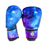 Purple Galaxy Space Blue Starfield Print Boxing Gloves