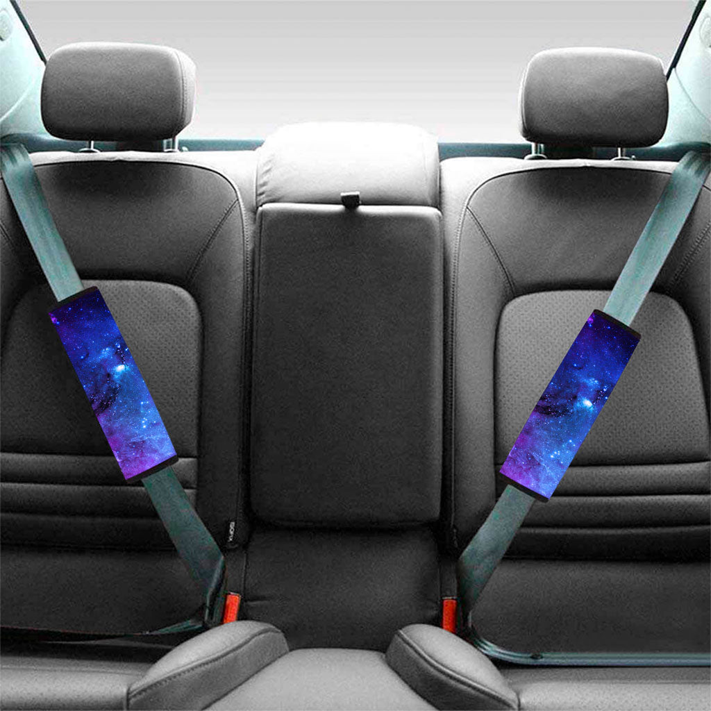 Purple Galaxy Space Blue Starfield Print Car Seat Belt Covers