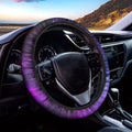 Purple Galaxy Space Blue Starfield Print Car Steering Wheel Cover