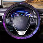 Purple Galaxy Space Blue Starfield Print Car Steering Wheel Cover