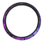Purple Galaxy Space Blue Starfield Print Car Steering Wheel Cover