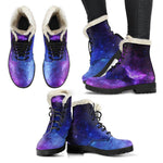 Purple Galaxy Space Blue Starfield Print Comfy Boots GearFrost