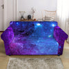 Purple Galaxy Space Blue Starfield Print Loveseat Slipcover