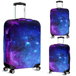 Purple Galaxy Space Blue Starfield Print Luggage Cover GearFrost