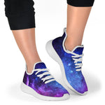 Purple Galaxy Space Blue Starfield Print Mesh Knit Shoes GearFrost