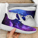 Purple Galaxy Space Blue Starfield Print Mesh Knit Shoes GearFrost