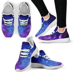 Purple Galaxy Space Blue Starfield Print Mesh Knit Shoes GearFrost