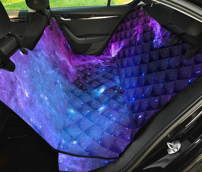Purple Galaxy Space Blue Starfield Print Pet Car Back Seat Cover