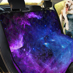 Purple Galaxy Space Blue Starfield Print Pet Car Back Seat Cover