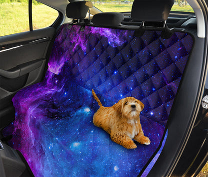 Purple Galaxy Space Blue Starfield Print Pet Car Back Seat Cover