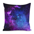 Purple Galaxy Space Blue Starfield Print Pillow Cover