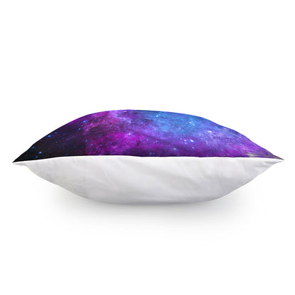Purple Galaxy Space Blue Starfield Print Pillow Cover
