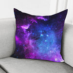 Purple Galaxy Space Blue Starfield Print Pillow Cover