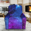 Purple Galaxy Space Blue Starfield Print Recliner Slipcover