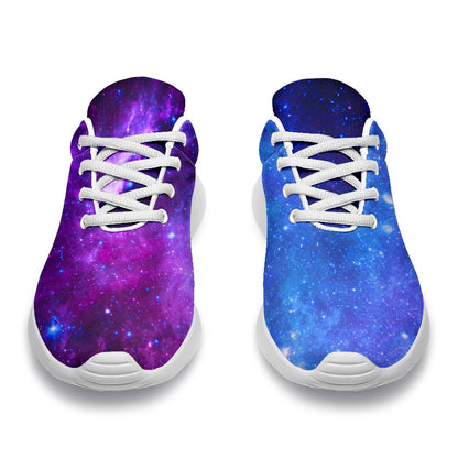 Purple Galaxy Space Blue Starfield Print Sport Shoes GearFrost