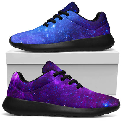 Purple Galaxy Space Blue Starfield Print Sport Shoes GearFrost