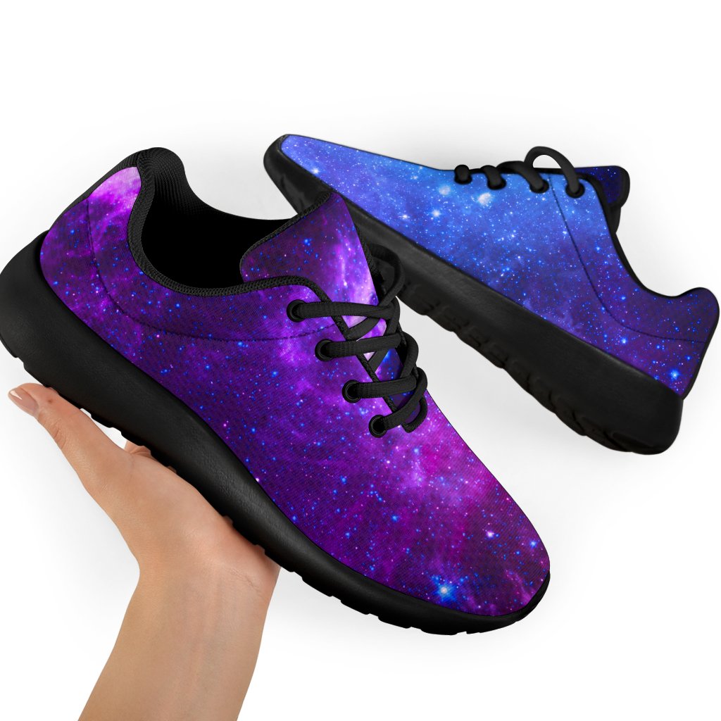 Purple Galaxy Space Blue Starfield Print Sport Shoes GearFrost