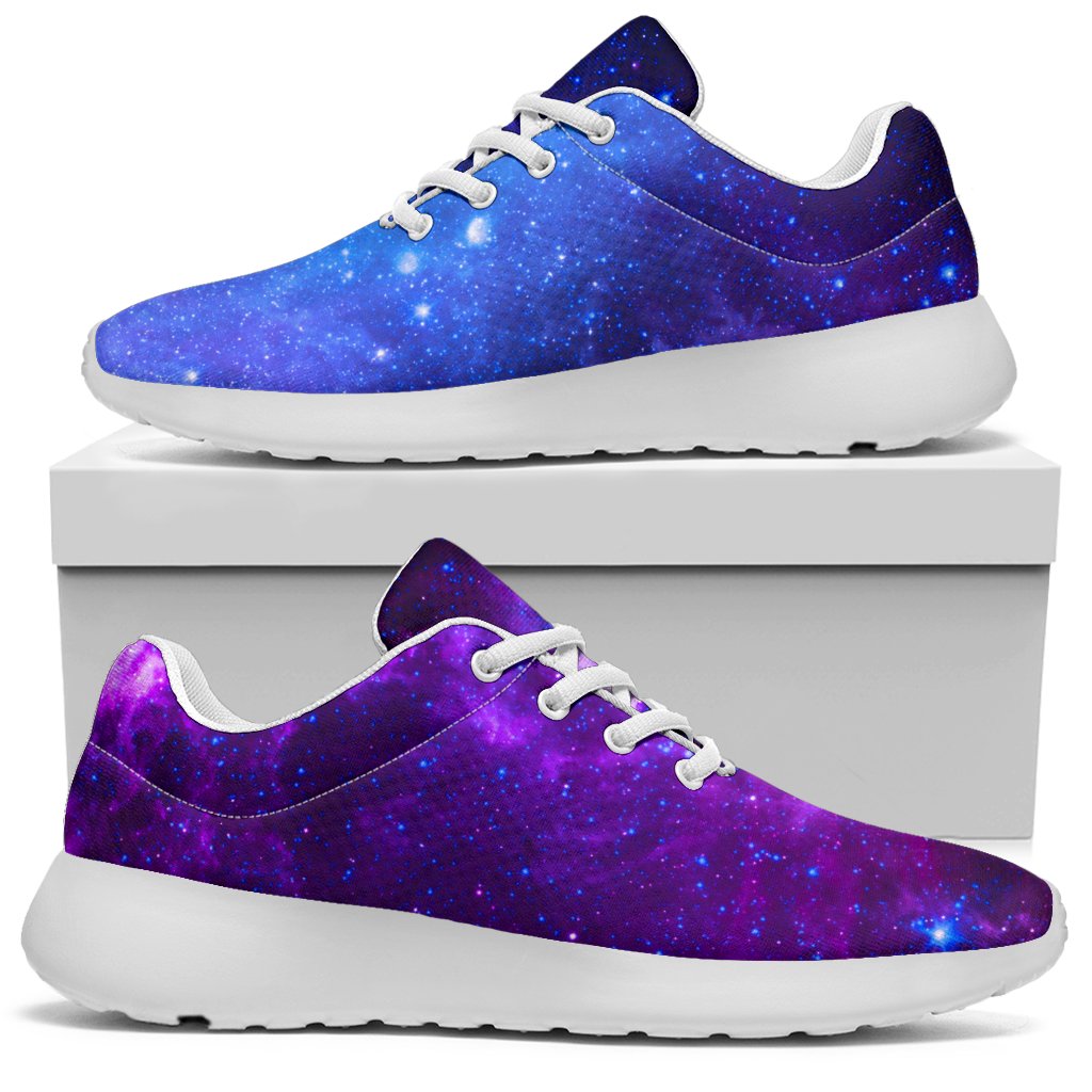 Purple Galaxy Space Blue Starfield Print Sport Shoes GearFrost
