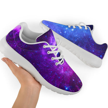 Purple Galaxy Space Blue Starfield Print Sport Shoes GearFrost