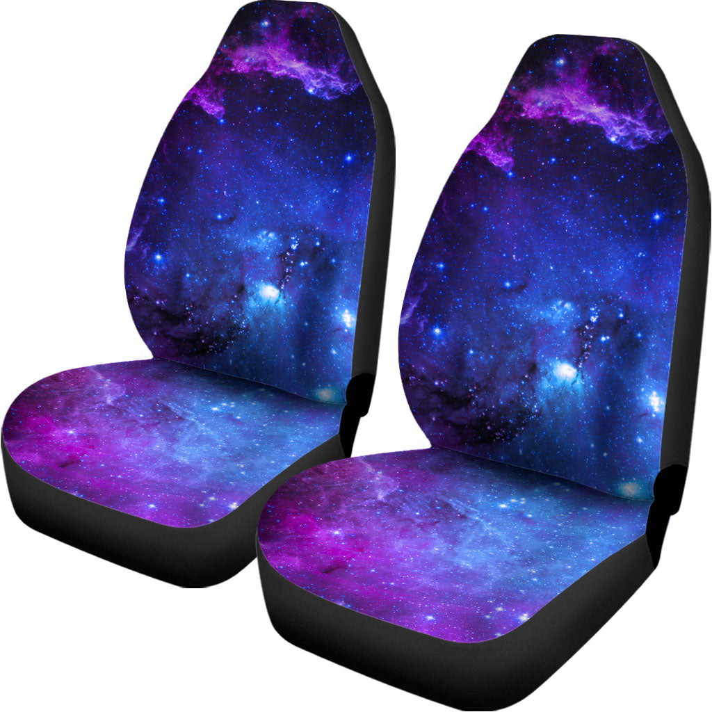 Purple Galaxy Space Blue Starfield Print Universal Fit Car Seat Covers